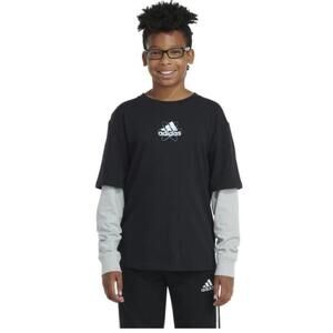 Adidas boys long sleeve shirt Boys adidas Atomic Layered Long Sleeve Tee L14/16